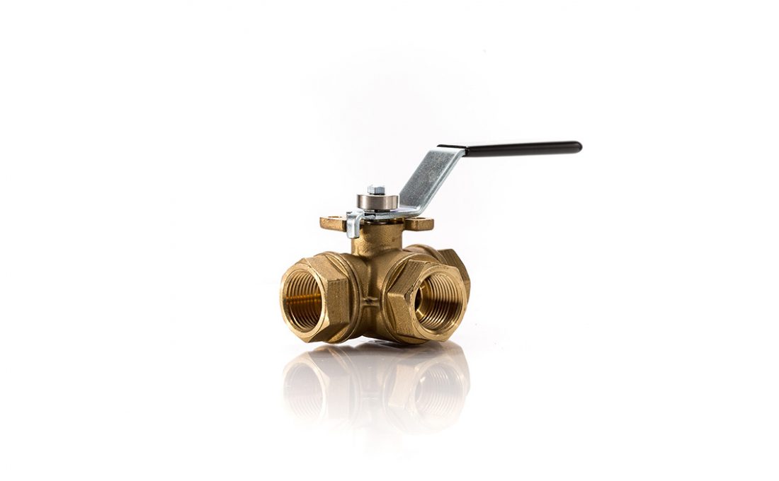 33D Brass 3 Way Ball Valve