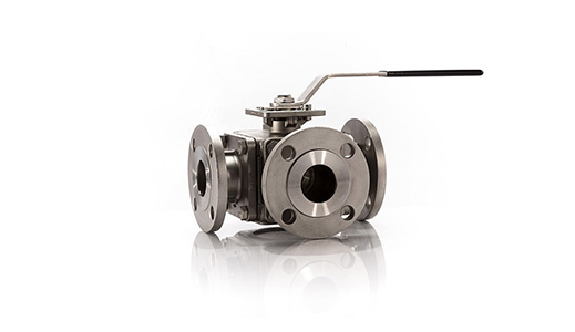 36 Flanged 3 Way Ball Valve