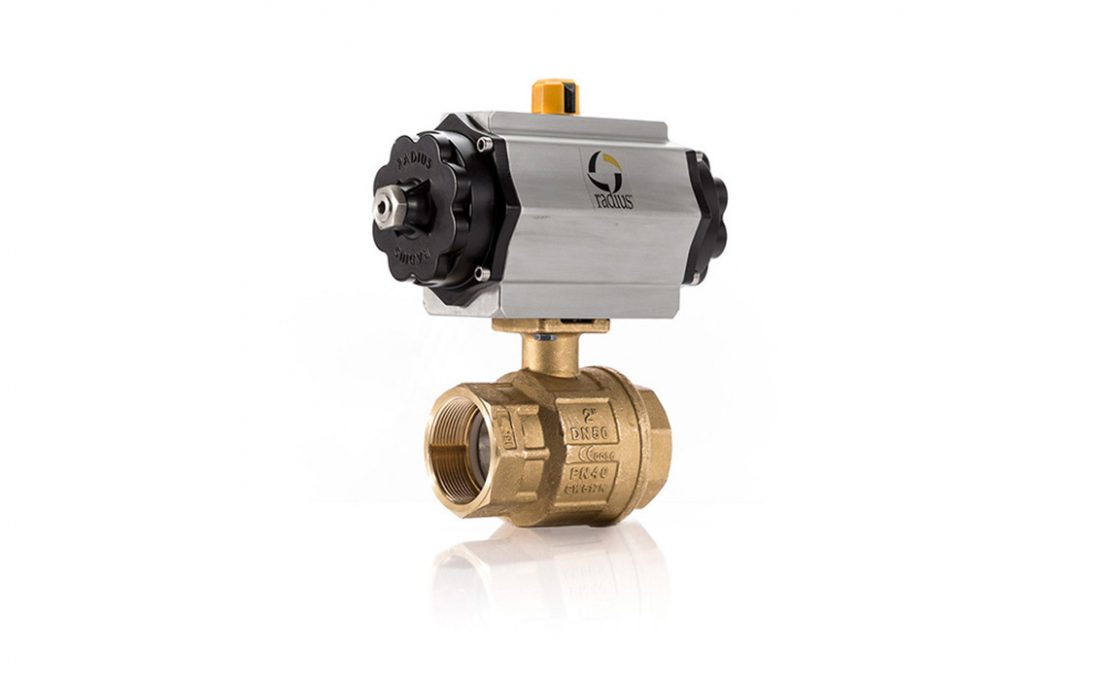 Pneumatic 22D Brass Ball Valve Assembly